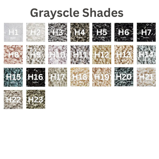 Beadles Grayscale Beads - 2.6mm Mini Fuse Beads 1000PCS Grayscale Shades